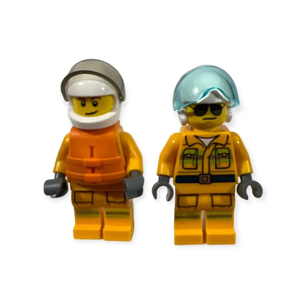 LEGO MINIFIGURE Helicopter pilot and rider mini figs only D1-21